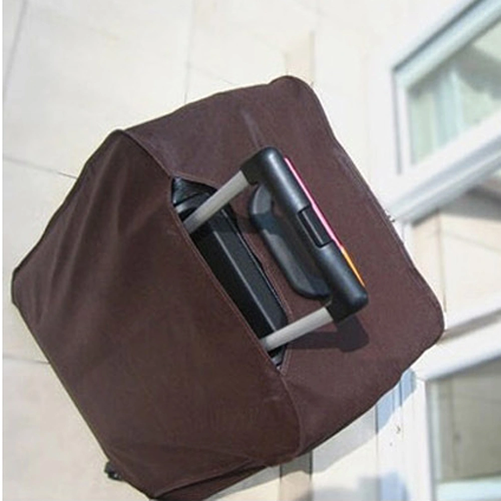 Foldable Waterproof Dustproof Luggage Cover Protector for 20-inch Trolley Case Suitcase (Coffee)