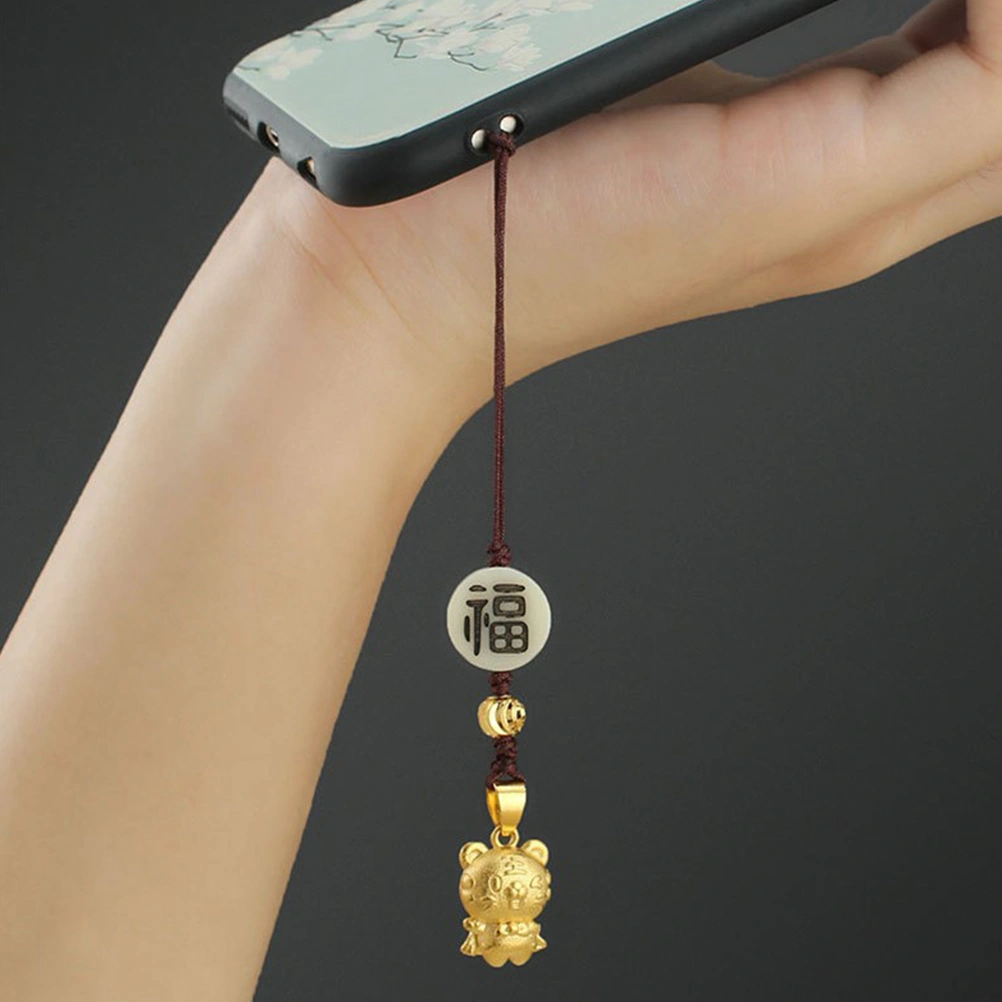 Luck Tiger Pendant Cell Phone Strap Tiger Pendants Car Key Hanging Decor