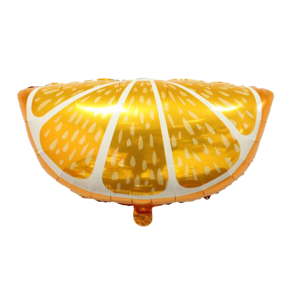 5 Pcs Aluminum Foil Balloon Orange Decoration Friut Balloon Supplies for Party