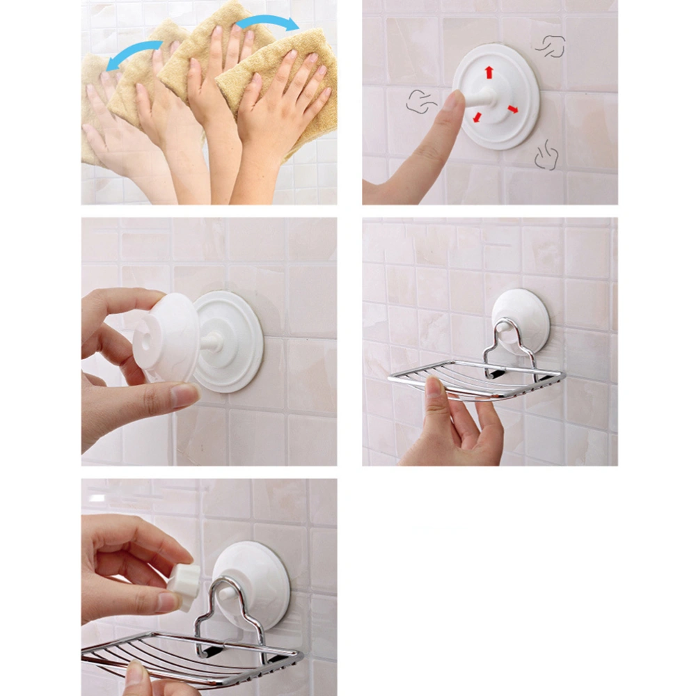 1 PC Super Powerful Vacuum Suction Soap Dish Holder Soap Sponge Holder for Shower Bathroom Tub and Kitchen