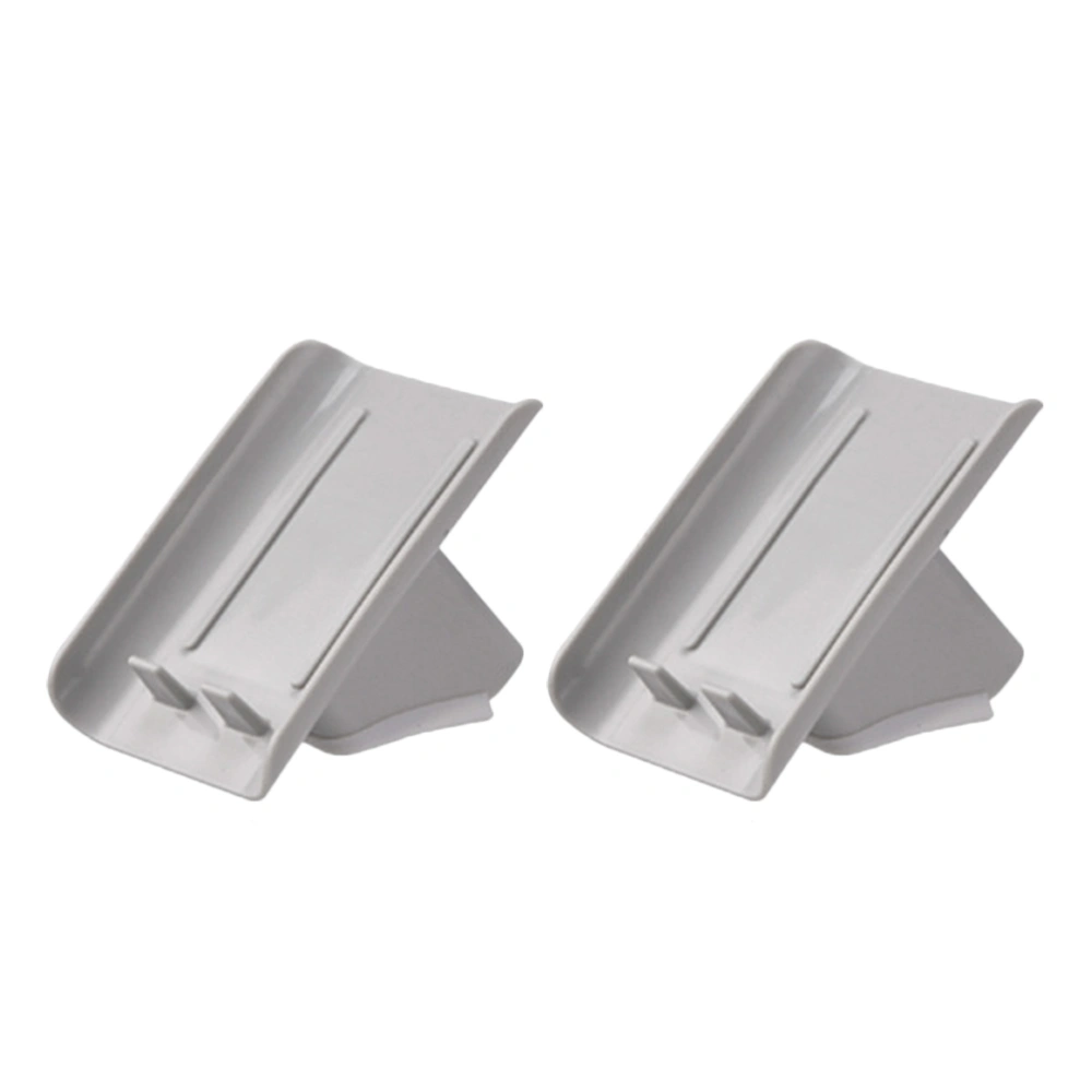 2 Pcs Plastic Tilt Shape Soap Box Bathroom Simple Soap Rack Soap Holder Supplies Soap Drying Tools for Home Bathroom Kitchen (Grey)