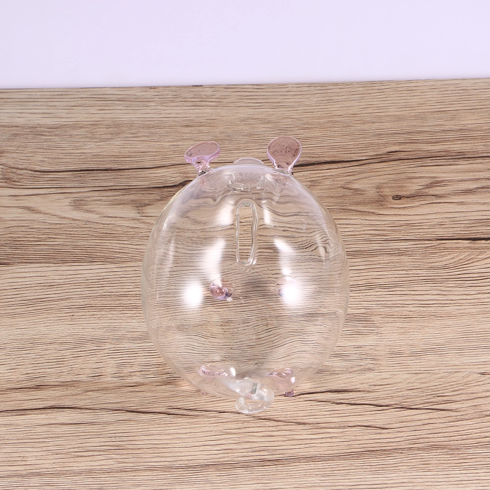 Glass Piggy Bank Cartoon Pig Shape Money Box Creative Delicate Saving Pot Simple Stylish Coin Box Random Color