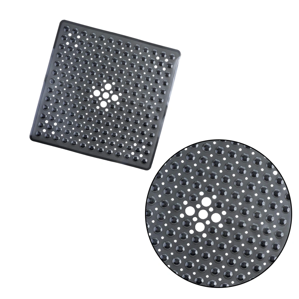 53x53cm Non-Slip Floor Mat Square Foot Pad Bathroom Door Mat Shower Floor Pads Bathroom Accessories Black