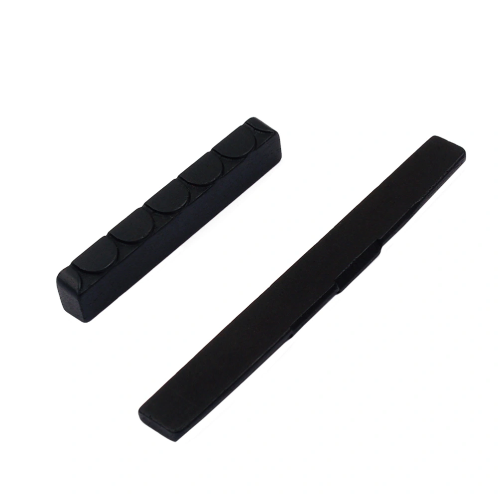 1 Set of Classical Guitar Bridge Nut Saddle Made of Ebony for 6 String Acoustic Guitar Musical Instruments Guitar Accessories