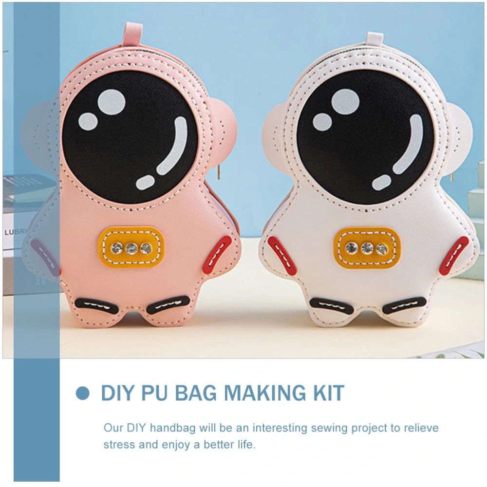 1 Set Bag Making Material Kit Spaceman Shaped Bag Sewing Kit Supplies for DIY Lover