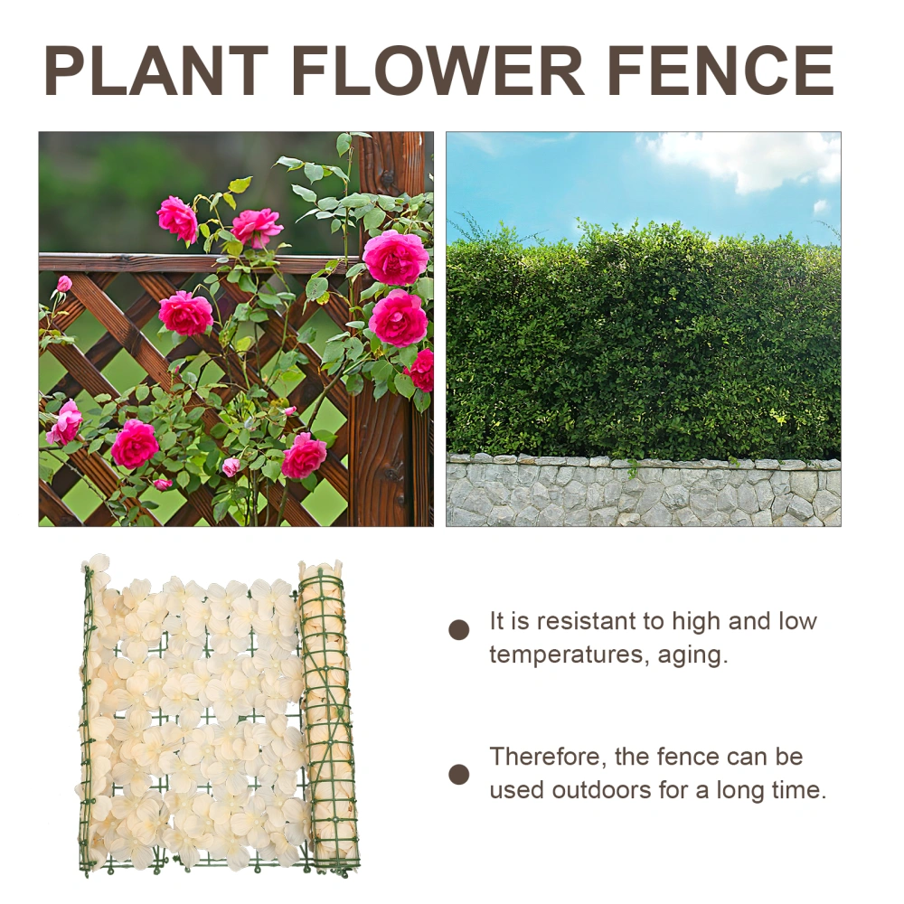 1 Roll of Artificial Flower Fence Artificial Garden Flower Screen Fence