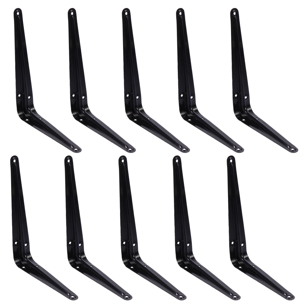 10pcs Triangle Brackets Wall Mounted Shelves Fixator Simple Metal Shelf Holders