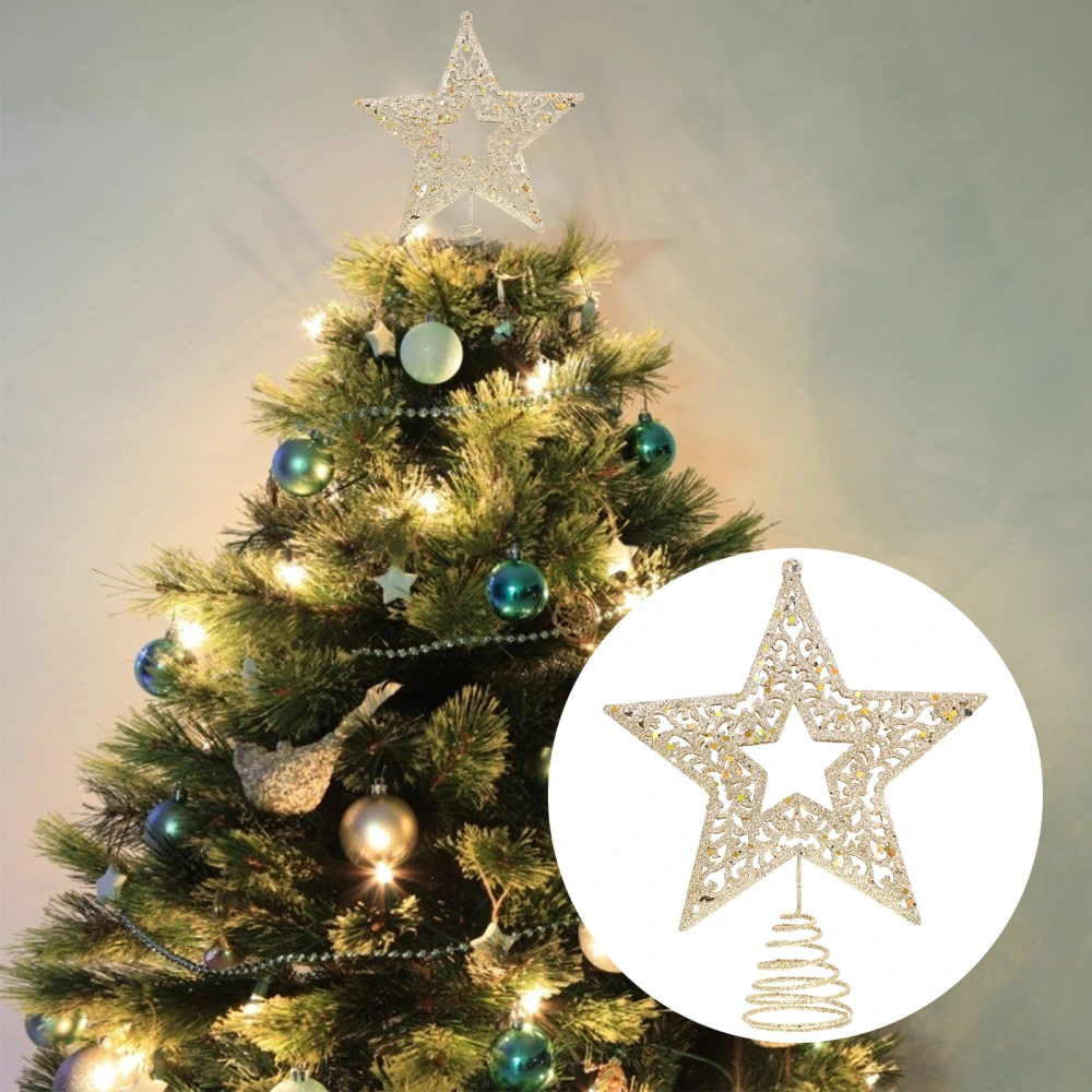 Christmas Tree Topper Christmas Tree Star Decoration Xmas Hollow Star Topper