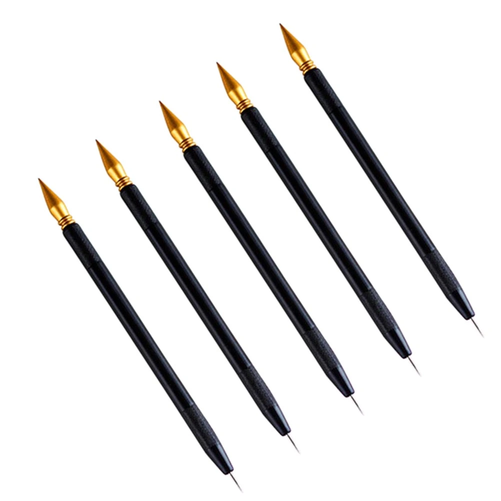 5 Pcs Scratch Painting Pens Sketch Art Drawing Scraping Pen Stylus Pens (Black)