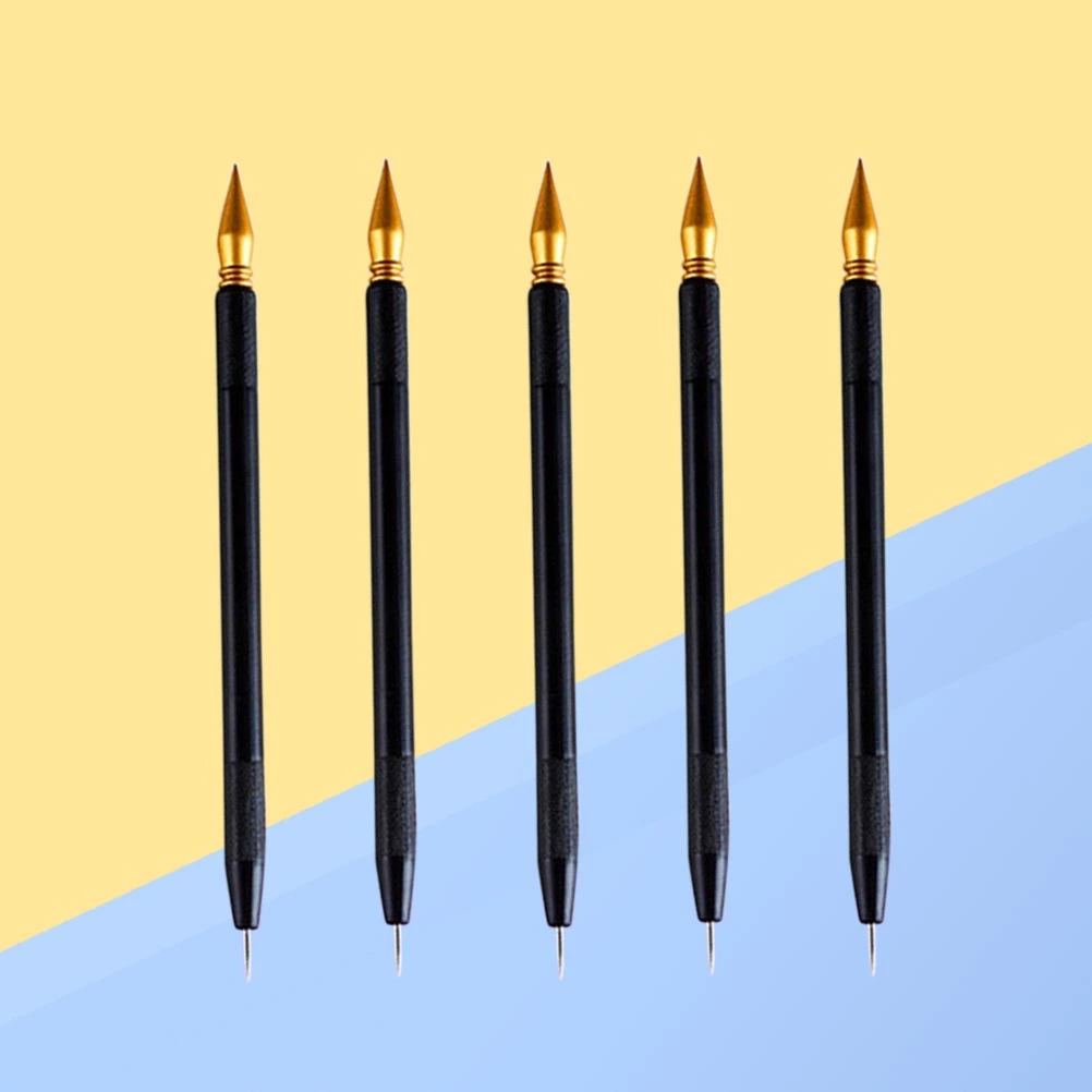 5 Pcs Scratch Painting Pens Sketch Art Drawing Scraping Pen Stylus Pens (Black)