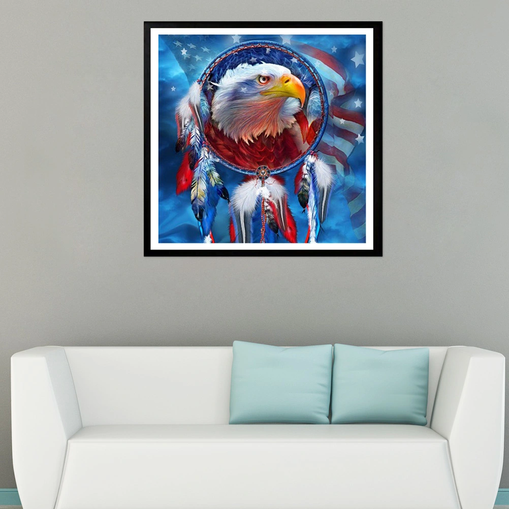 Beads Painting American Flag and Eagle Pattern Cross Stitch Painting by Diamond Home Ornaments Z313