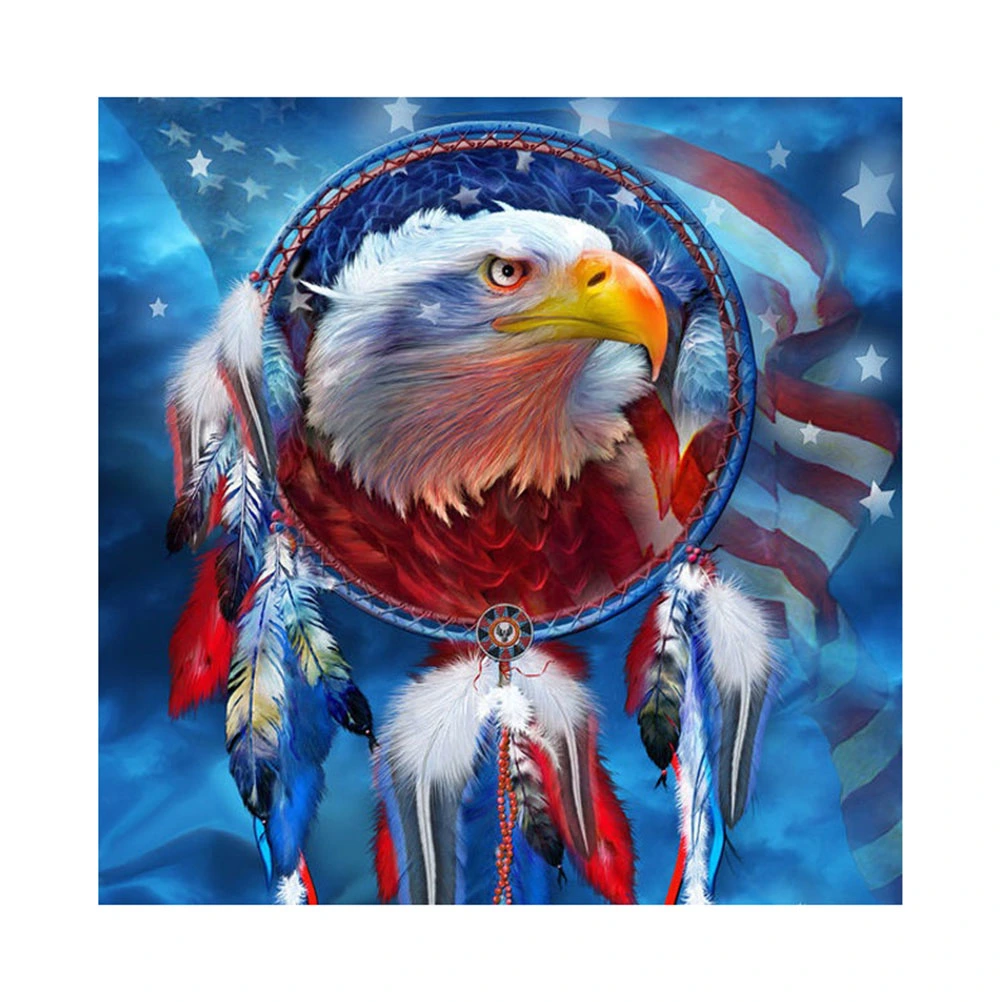 Beads Painting American Flag and Eagle Pattern Cross Stitch Painting by Diamond Home Ornaments Z313