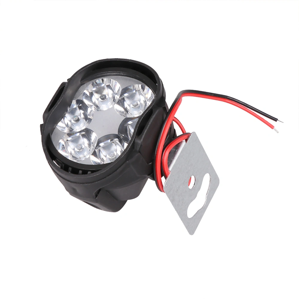 2Pcs 6-LED Automotive LED Lens Super Bright Power Electric Eye Astern Auxiliary Lamp（Black）