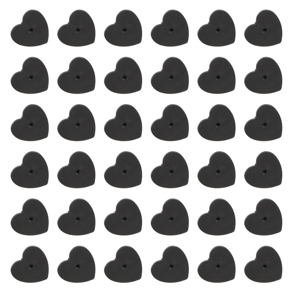 100 Pcs Heart Shaped Brooch Clutches Rubber Badge Tacks Durable Pin Backs