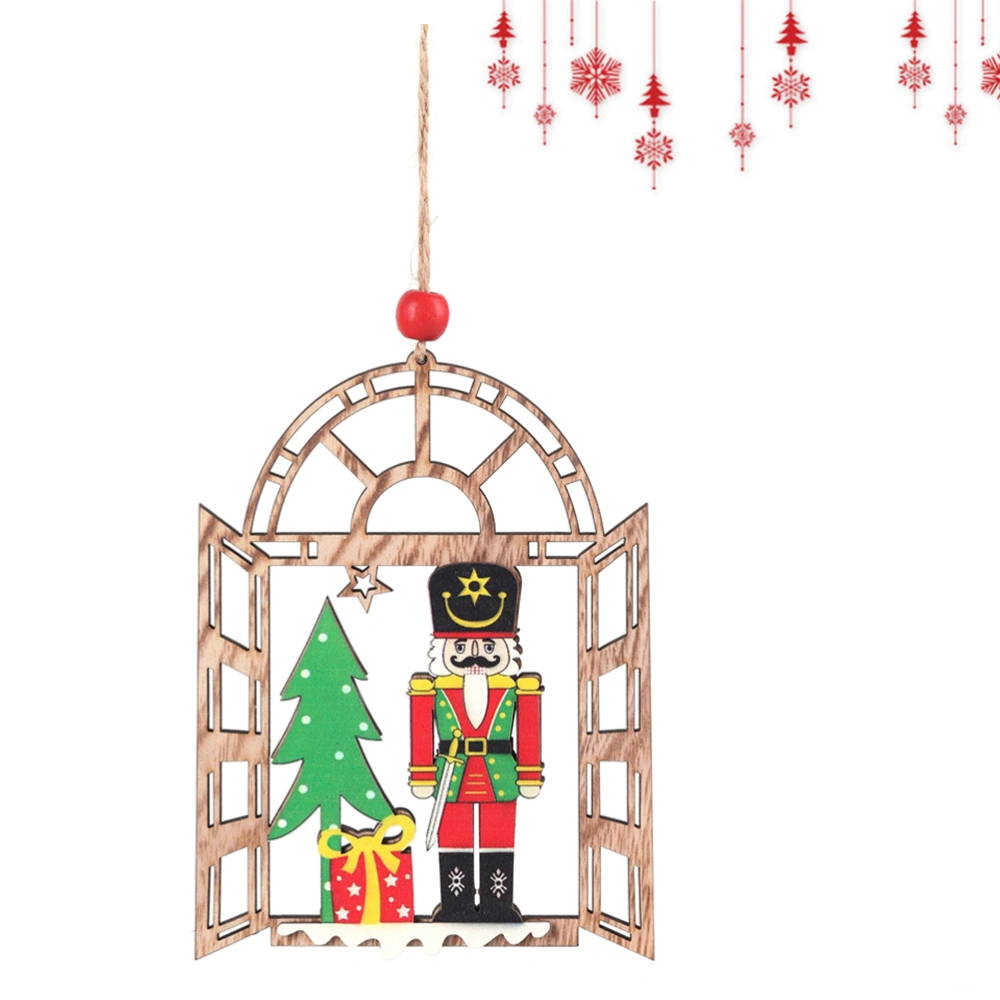 Christmas Wooden Pendant Nutcracker Soldier Door Hanging (Type B)