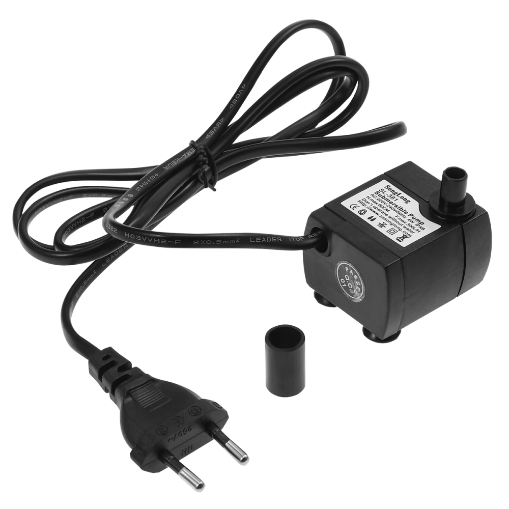 UEETEK 300L/H 4W Submersible Water Pump Ultra Quiet For Pond Aquarium Fish Tank Fountain (EU Plug)