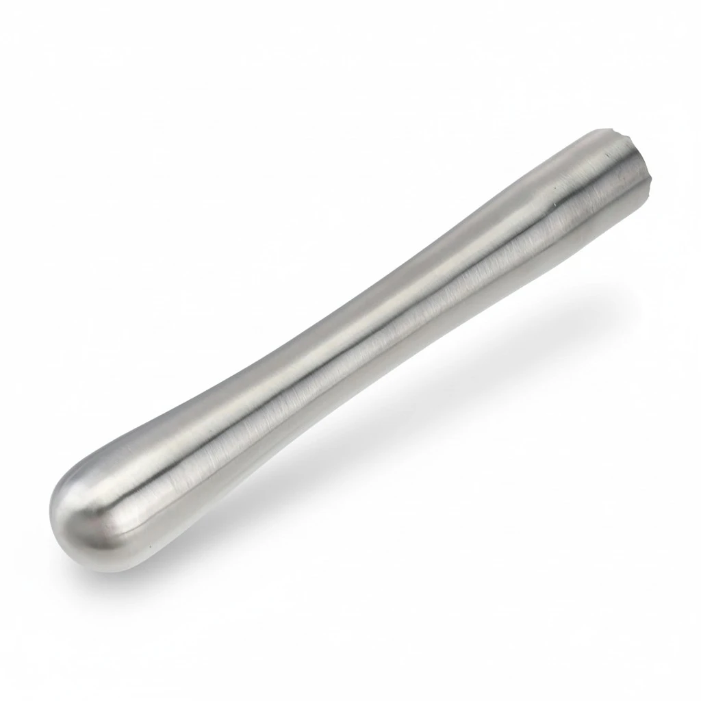 1pc Stainless Steel Ice Crushed Bars Wine Bars Lemon Hammer Bar Wine Swizzle Stick for Bar Party Banquet (18.5CM 201 Silver)