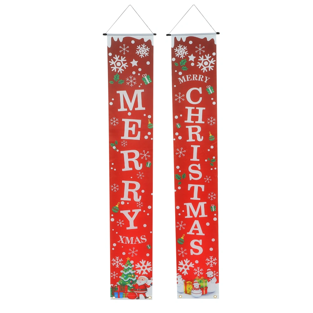 1 Pair Christmas Couplet Decor Door Banner Decorative Door Curtain Party Decor