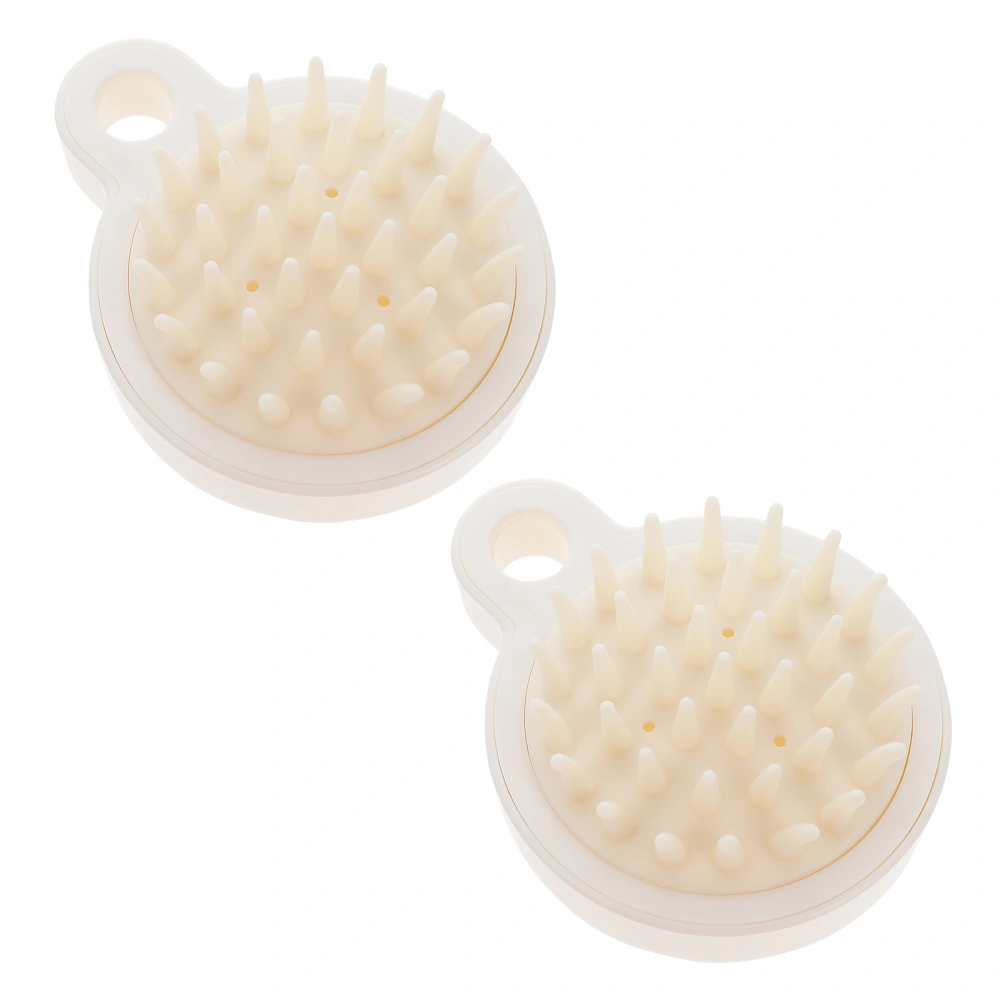 2Pcs Head Washing Brushes Head Massage Brushes Hair Washing Combs Cleaning Brushes