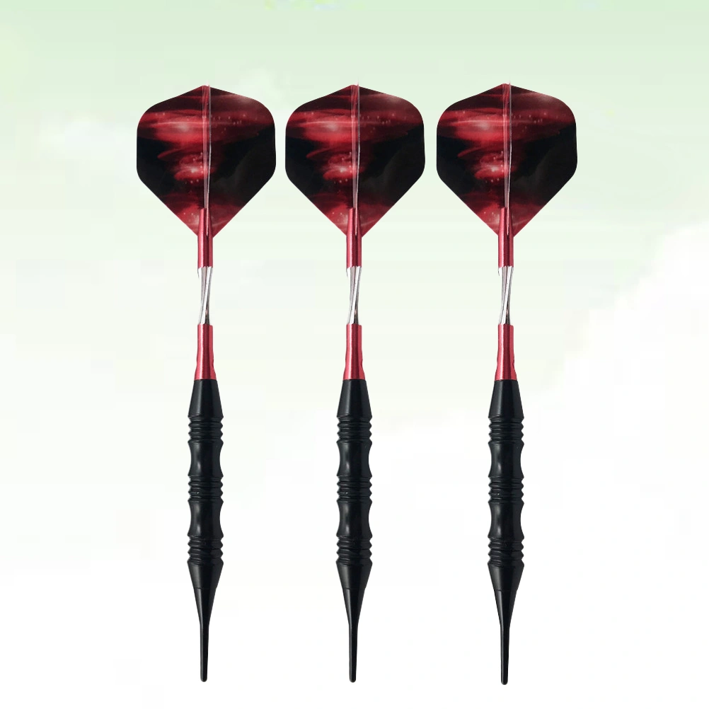 3psc Match Darts Portable Needle Tipped Darts Drop-resistant Aluminum Rod Flights Darts For Sports Events With Storage Case (Red)
