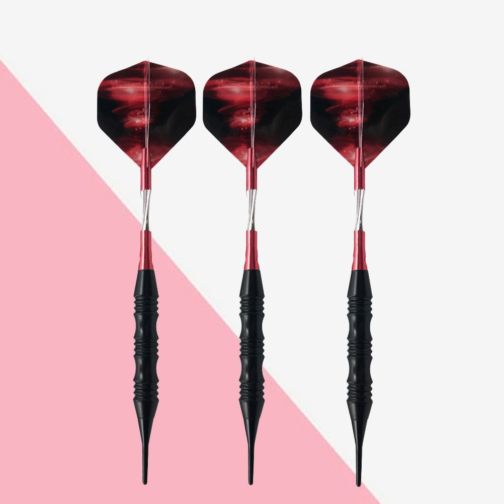 3psc Match Darts Portable Needle Tipped Darts Drop-resistant Aluminum Rod Flights Darts For Sports Events With Storage Case (Red)