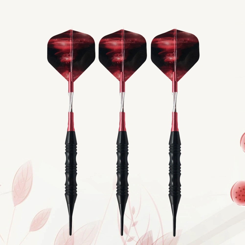3psc Match Darts Portable Needle Tipped Darts Drop-resistant Aluminum Rod Flights Darts For Sports Events With Storage Case (Red)