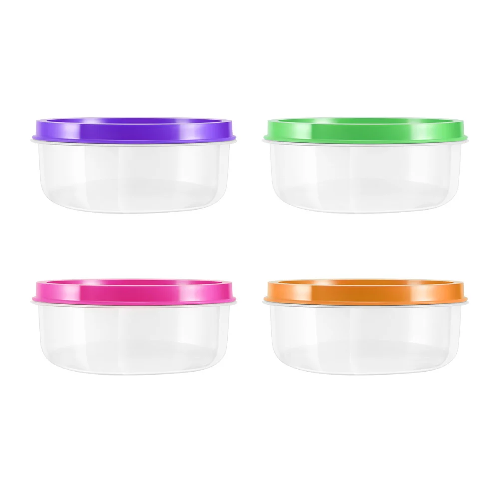 healifty 12PCS Food Crisper Mini Storage Box Infant Microwave Oven Crisper for Baby Kids Rose Red Green Blue Orange 150ml