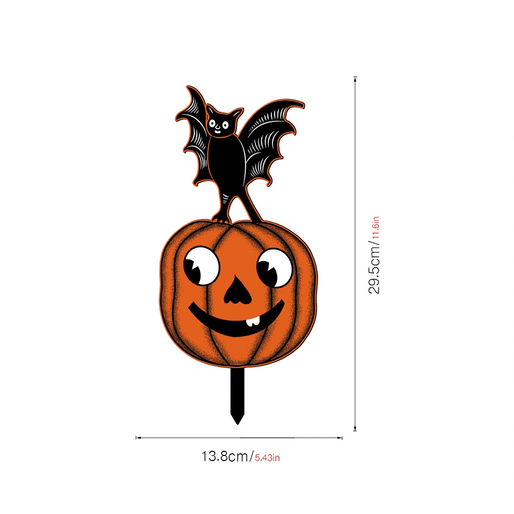 Halloween Yard Sign with Stake Halloween Decoration Acrylic Lawn Stake Halloween Garden Pumpkin Sign