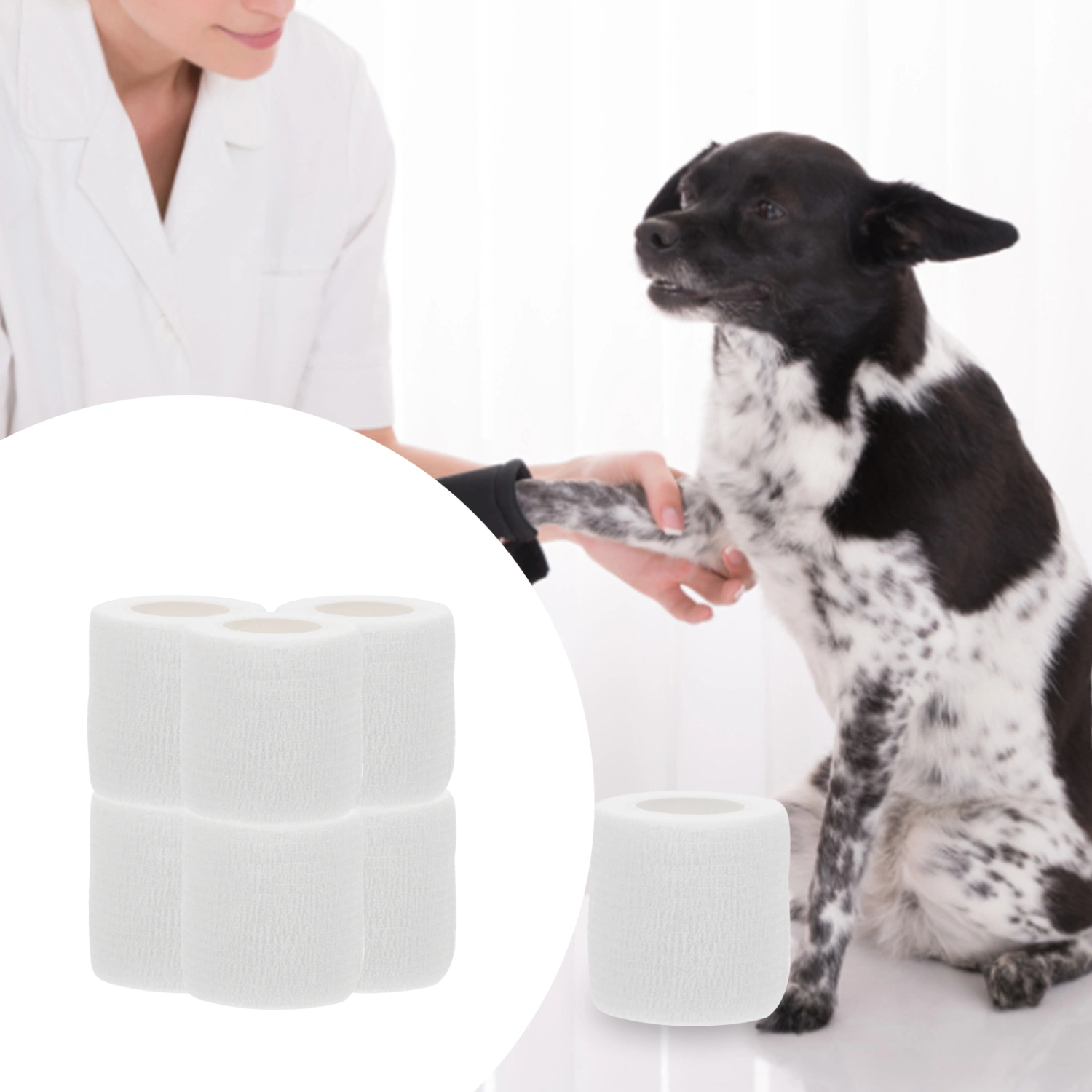 6pcs Professional Dog Bandages Multi-function Finger Bandages Convenient Pet Bandages