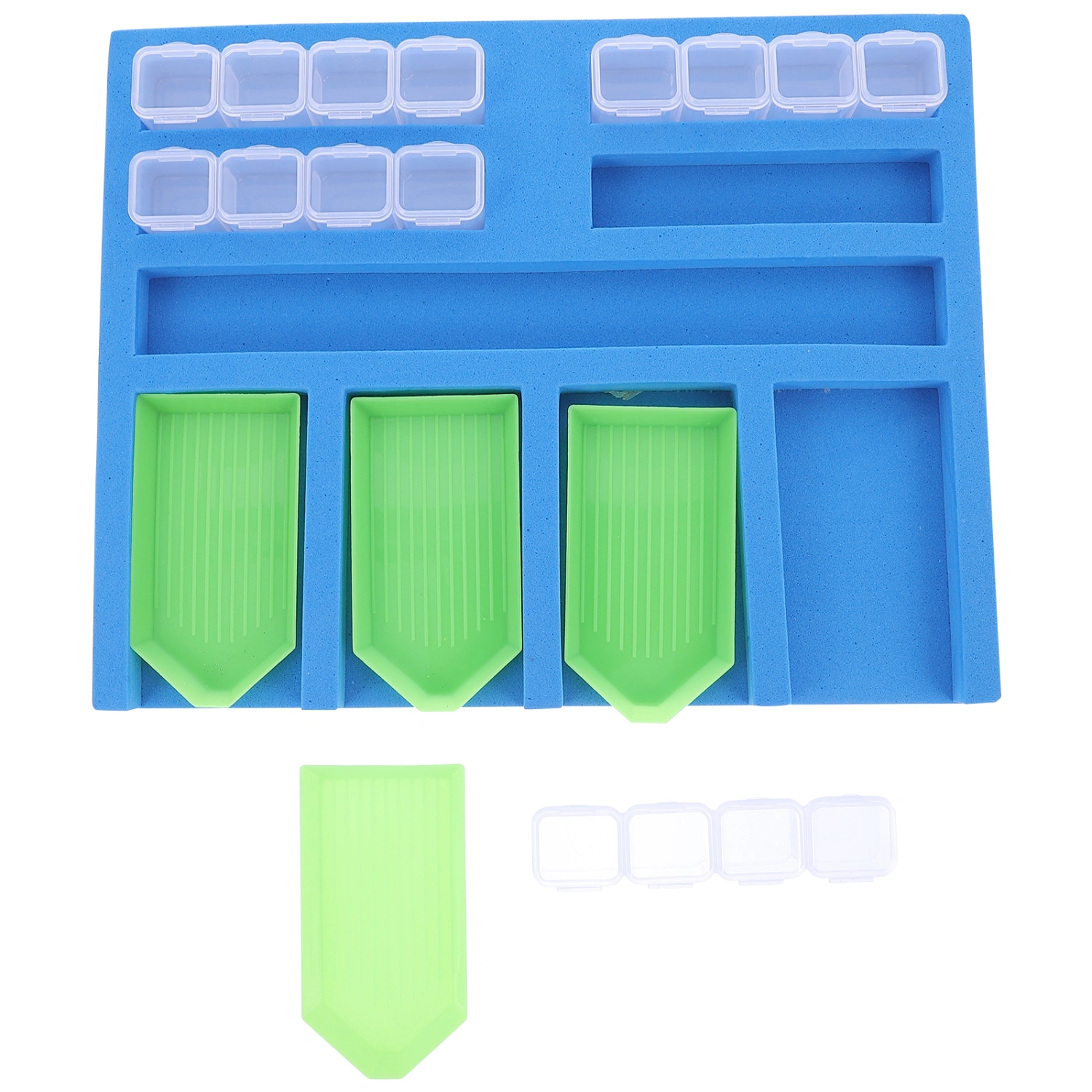 1 Set Diamond Picture Sorting Plates Sponge Tray Diamond Dotting Beads Boxes