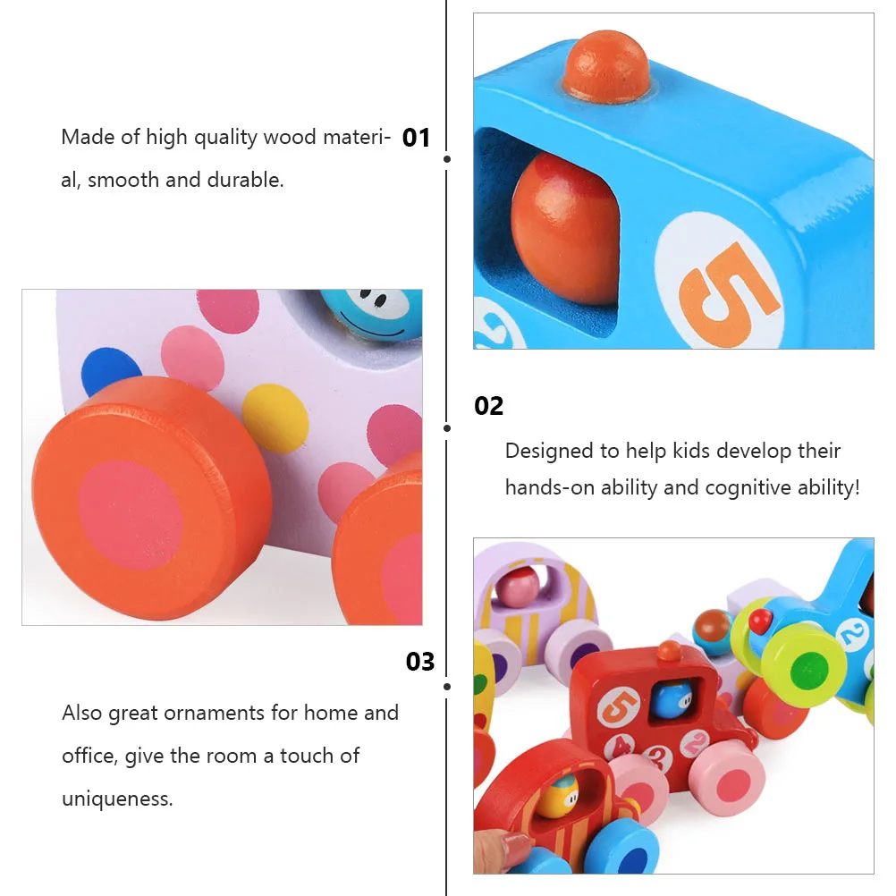 2Pcs Educational Toys Wooden Colorful Mini Car Kindergarten Indoor Activity Toys