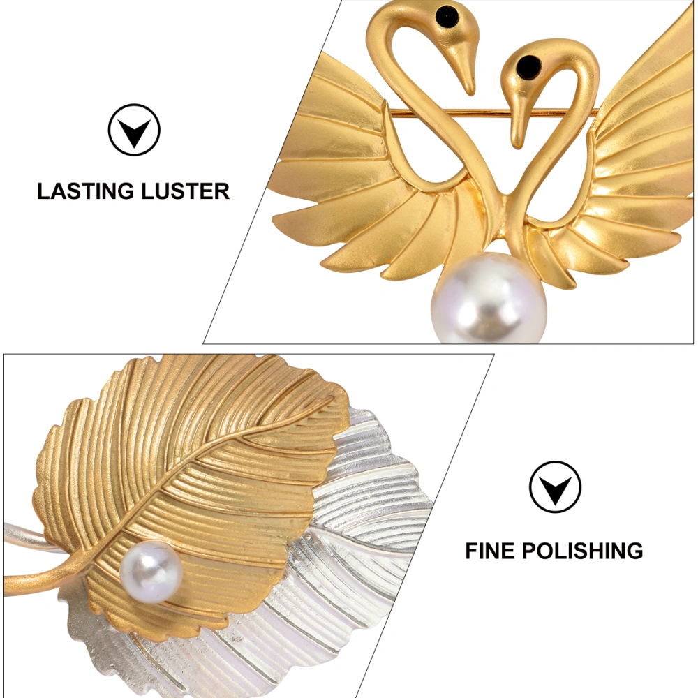 2pcs Delicate Matte Brooches Fashion Suit Breastpins Alloy Clothing Accessories