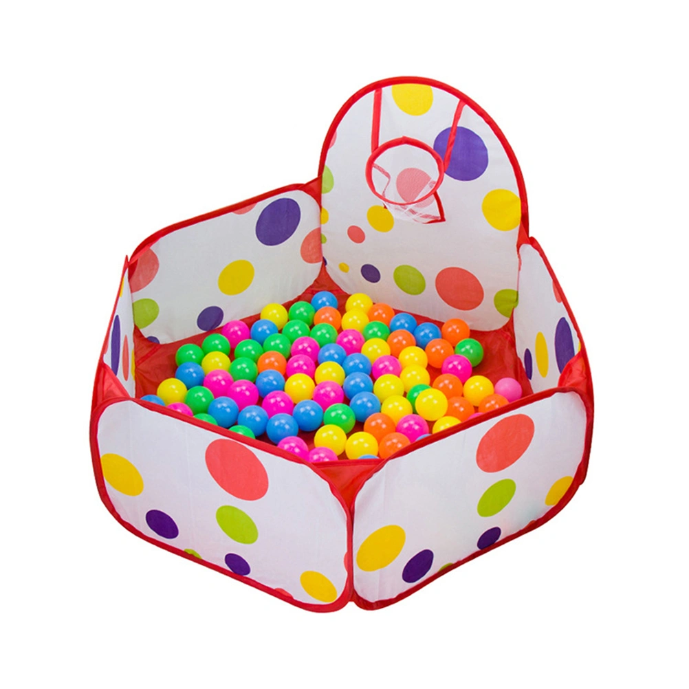 Kids Ball Play Poll Tent Toddler Ball Pit with Basketball for Toddlers 1m