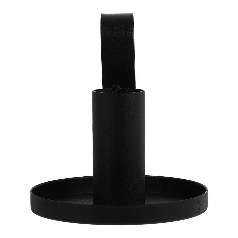 1 Pc Durable Wedding Candleholder Durable Candle Supporter Retro Wedding Decor (Black)