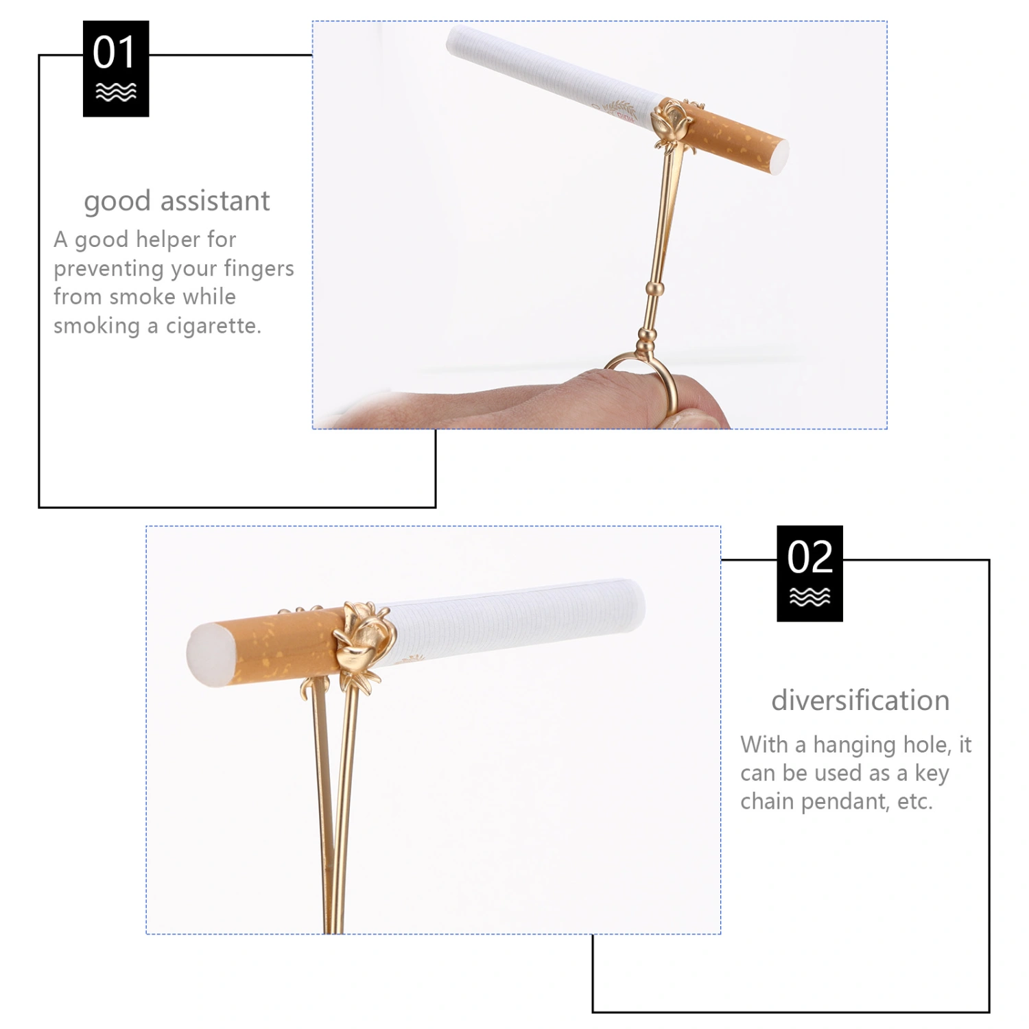  Ring Cigarette Holder Copper Cigarette Holder Ring Cigarette Finger Holder Ring