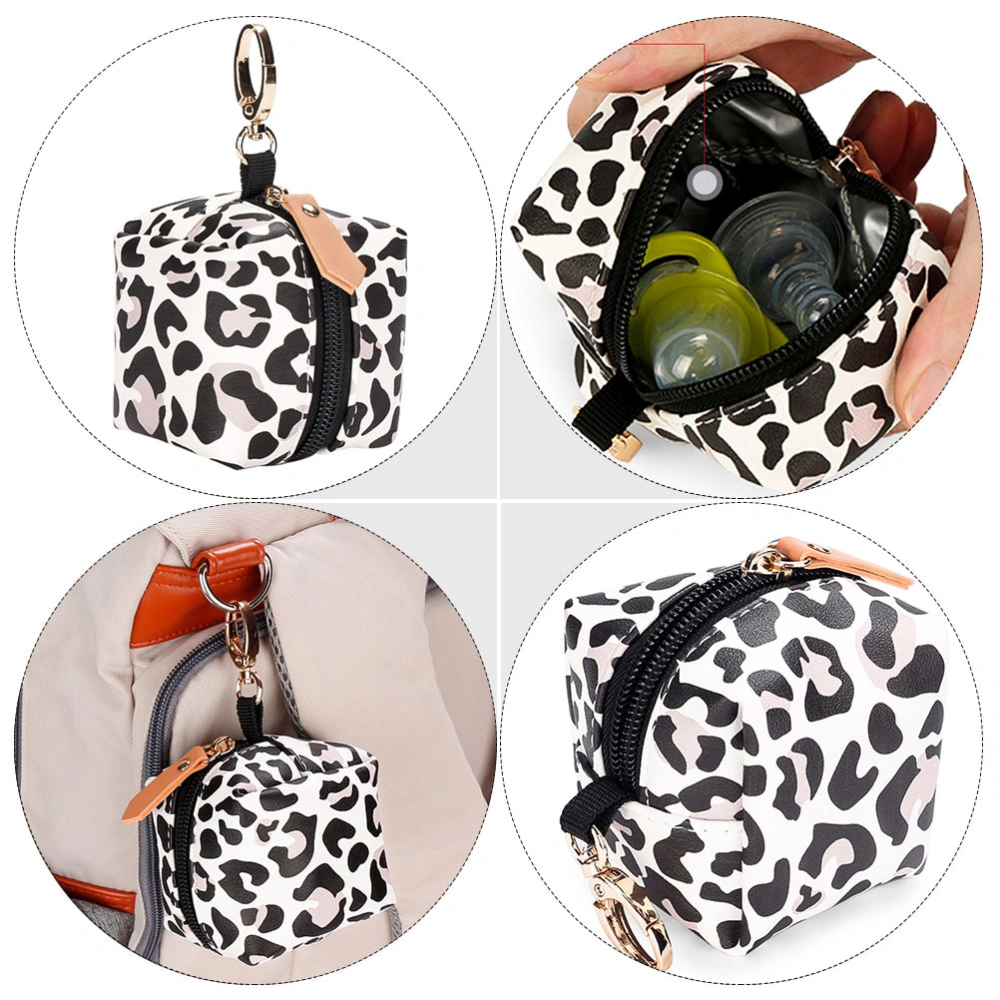 2pcs Pacifier Holder Baby Pacifier Bag Pacifier Case with Clip Pacifier Storage Pouch