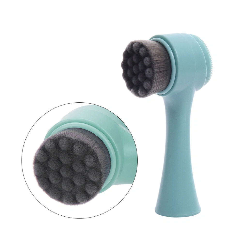 1pc Double-sided Facial Brush Multifunction Manual Face Cleansing Brush Blackhead Pore Cleansing Brush