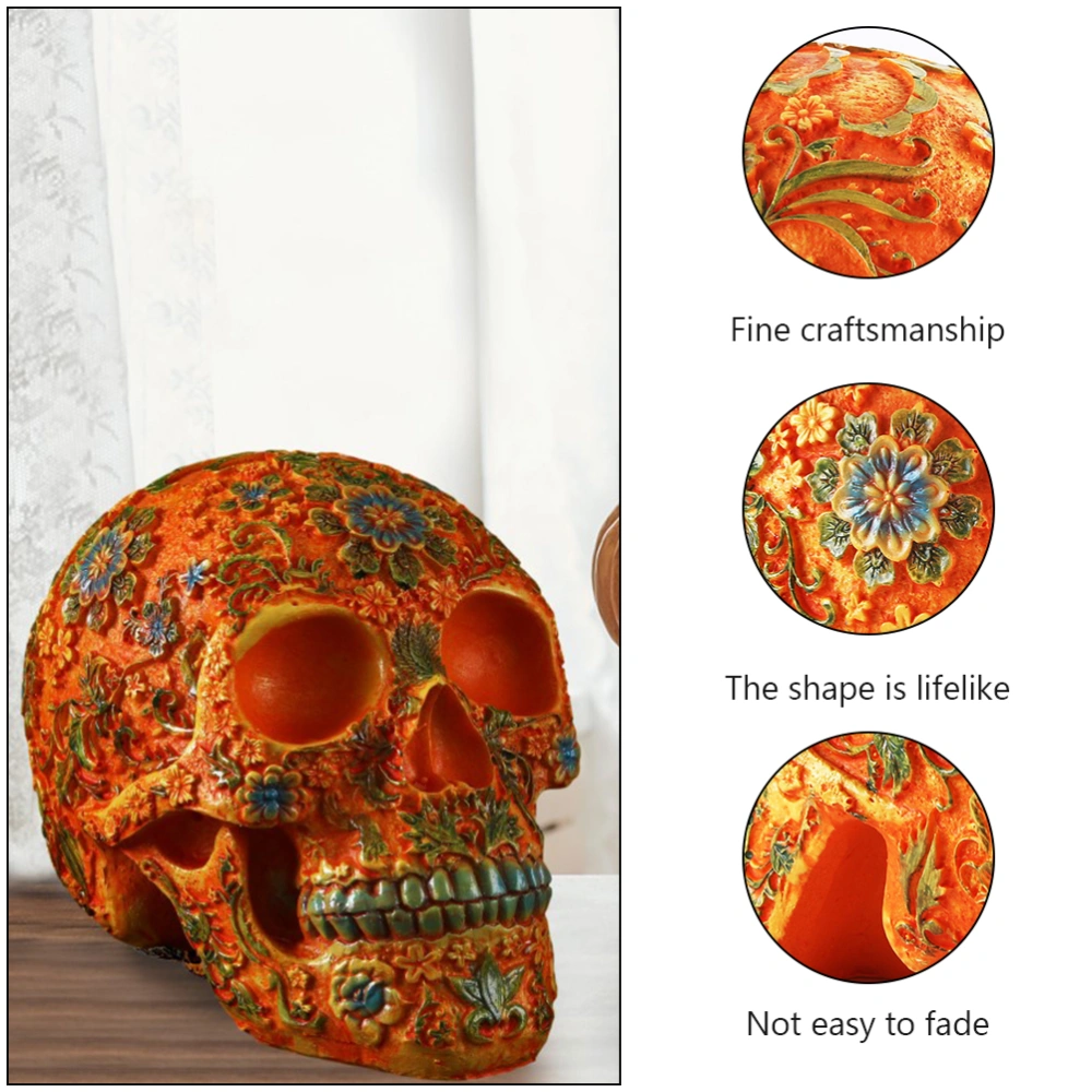 1Pc Resin Skull Model Desktop Scary Skull Decoration Science Teaching Skull