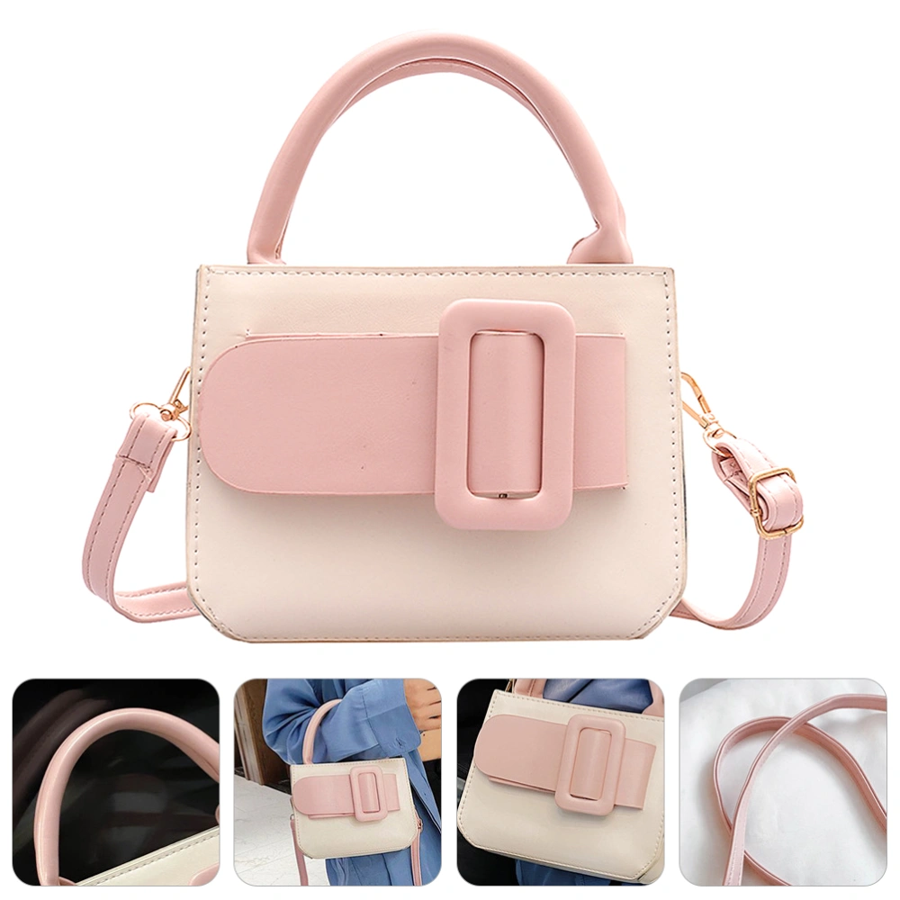 1Pc Fashion Color Matching Small Square Bag Girl Shoulder Bag Cross-body Pouch