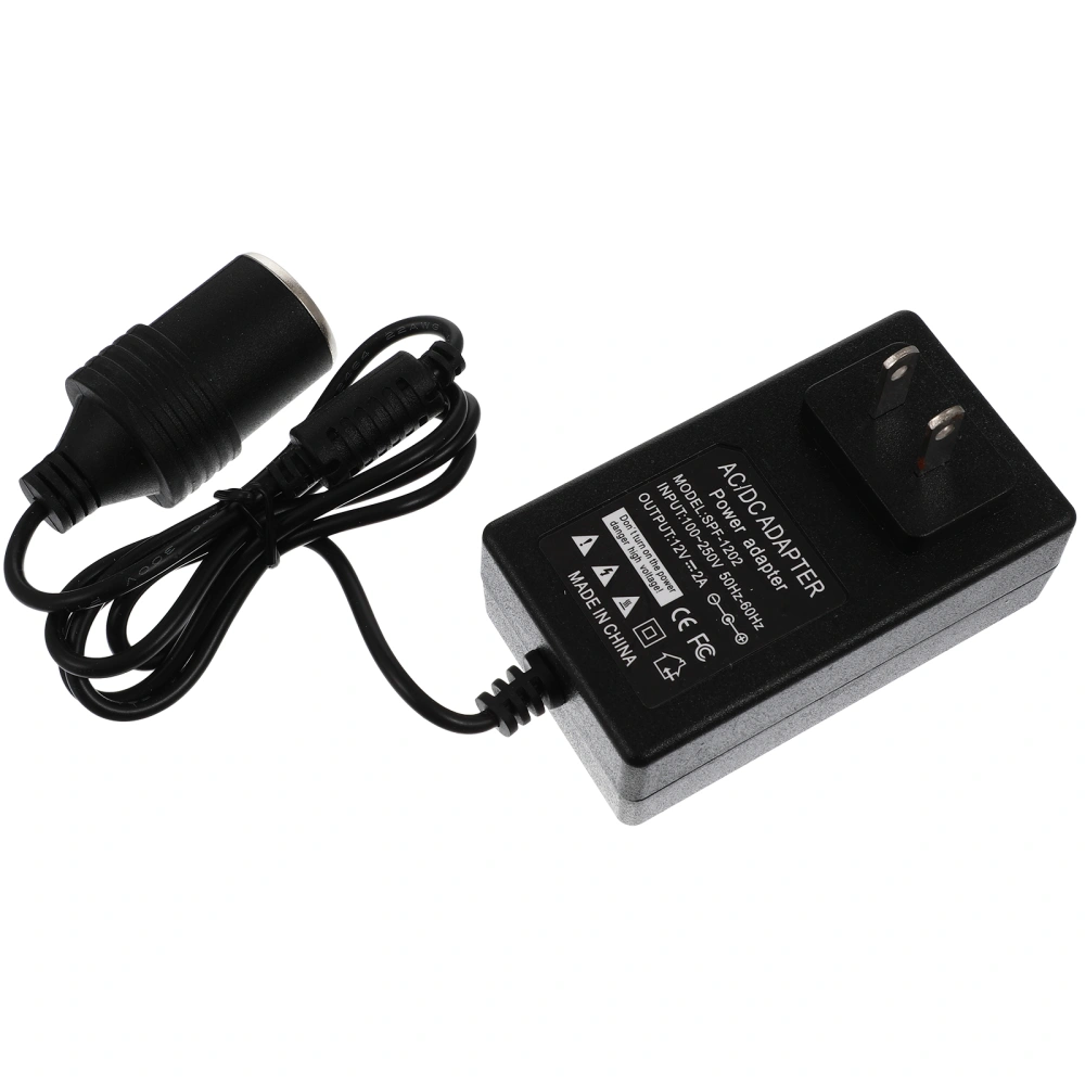 220V to 12V2A Power Converter Vehicle Adapter Vehicle (Black)