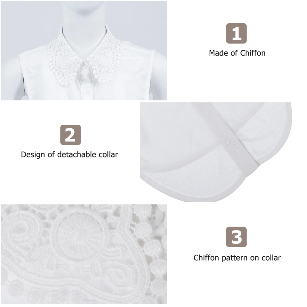 1pc Chiffon Collar Fake Collar Decorative False Shirt Collar Costume Accessory