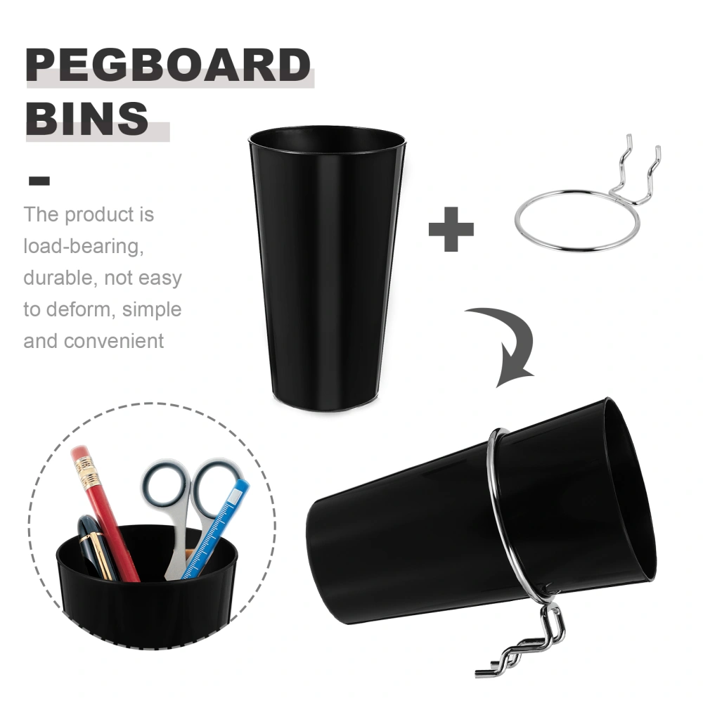 1 Set Pegboard Cups Pegboard Hooks Kit Hardwares Storage Holders (Silver)