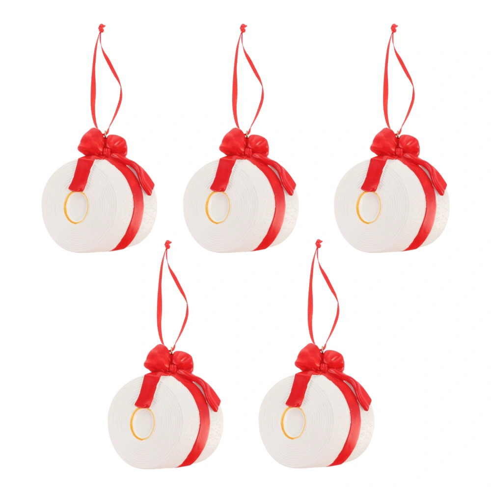 5pcs Xmas Greeting Part Christmas Tree Hanging Xmas Pendant Greeting Decoration