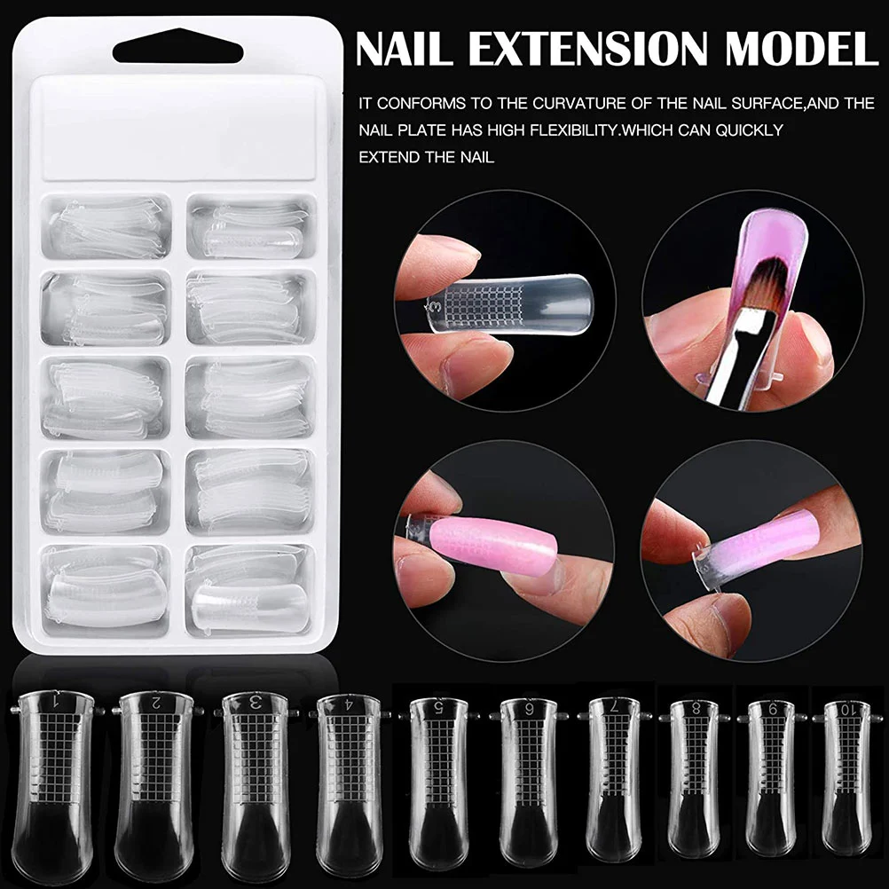 1 set Manicure Tools Nail Clips Double-headed Nail Art Brushes Gel Scraper Patch