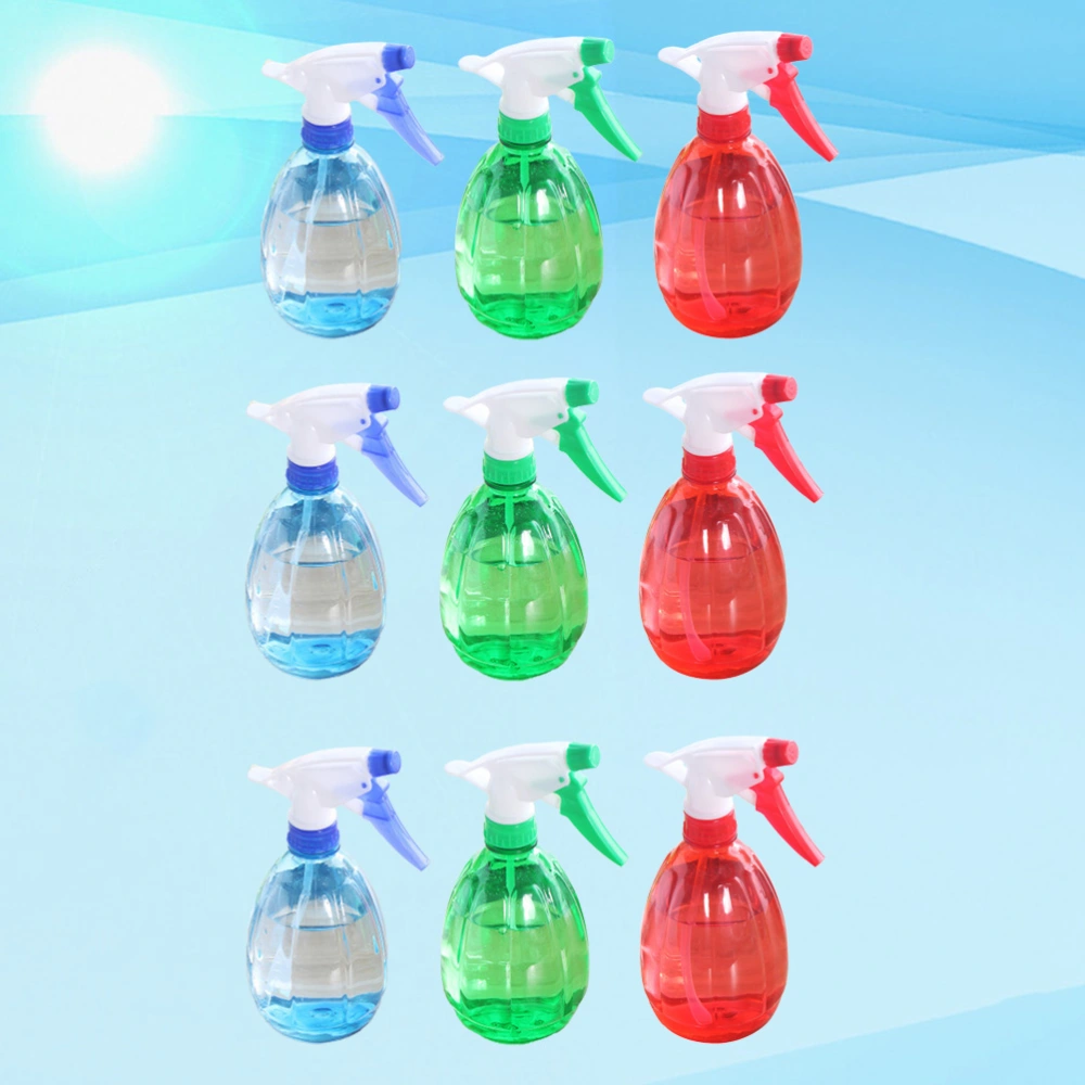 9Pcs Hand Pressure Sprayer Empty Spray Kettle Sprinkling Kettles Watering Can (Random Color)