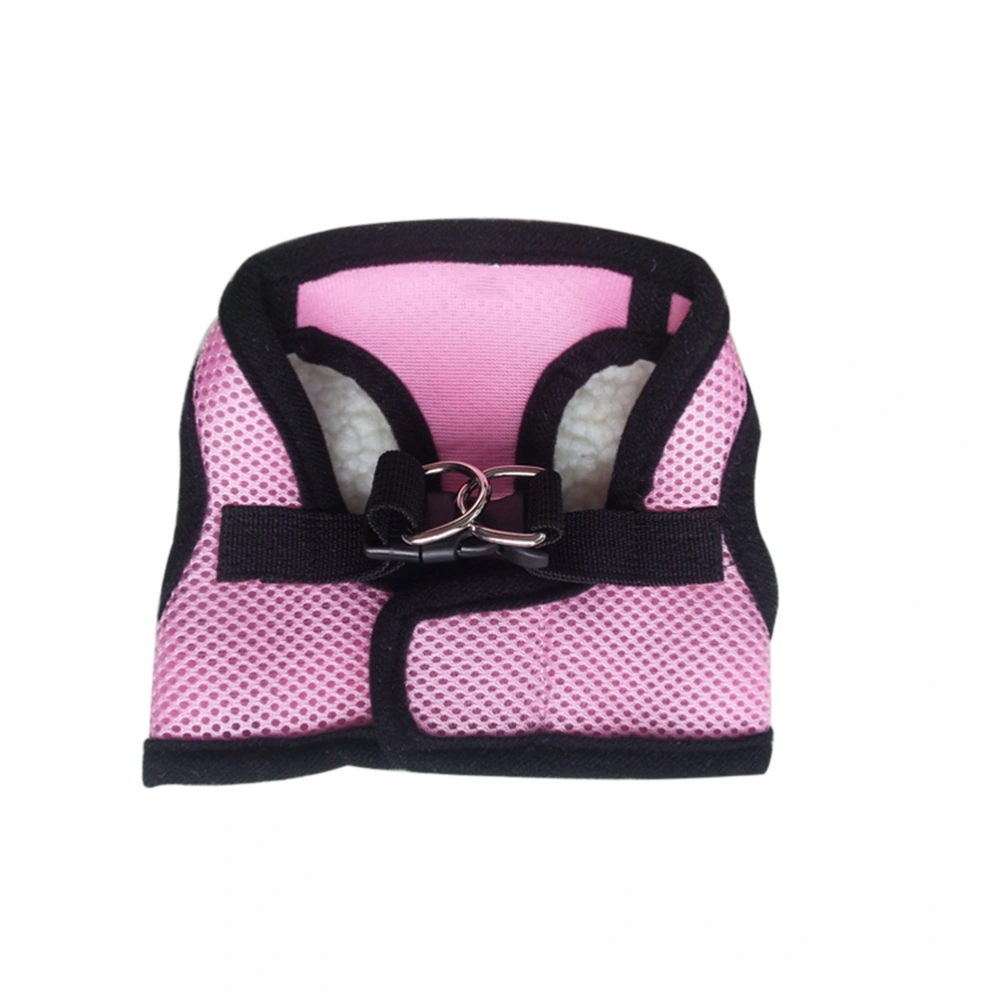 Pet Dog Breathable Chest Harness - Size L (Pink+Black)