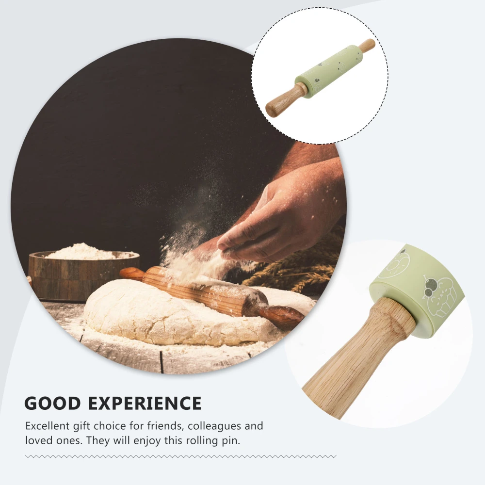 Non-stick Rolling Pin Reusable Dough Roller Pin Kitchen Rolling Pin Wooden Handle Rolling Pin