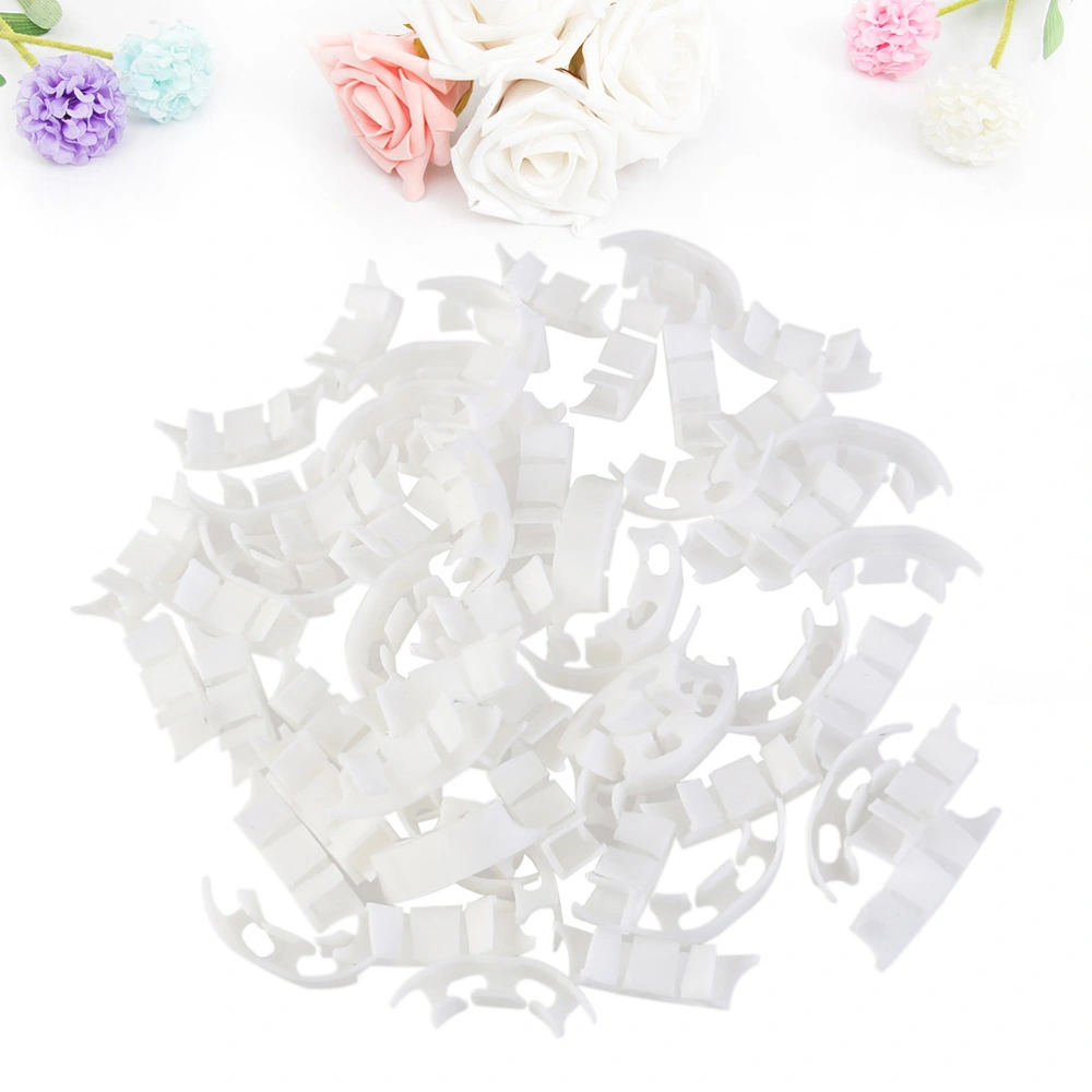 150pcs Vegetables Vine Support Trellis Clips Plant Fixing Clips Plastic Holder Clamp for Vegetable Garden Tomato Farm (White)