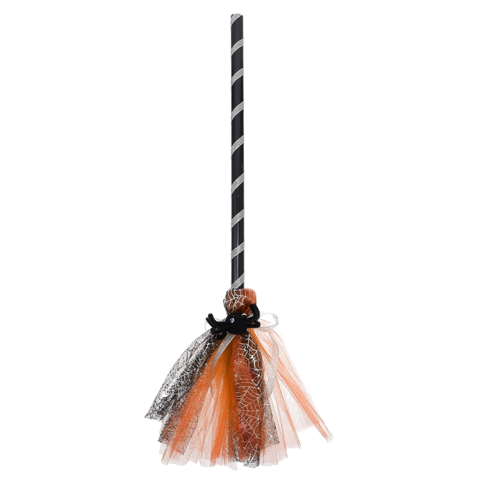 1Pc Masquerade Prop Halloween Theme Witch Broom Party Decorative Broom