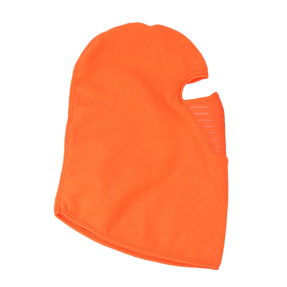 Unisex Winter Warm Hat Windproof Head Cover Cold Protection Headgear Outdoor Sports for Biking Skiing (Orange)